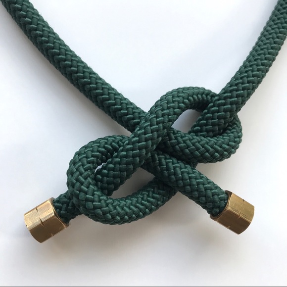 Forest green rope necklace multiple ways to wear - Picture 8 of 12